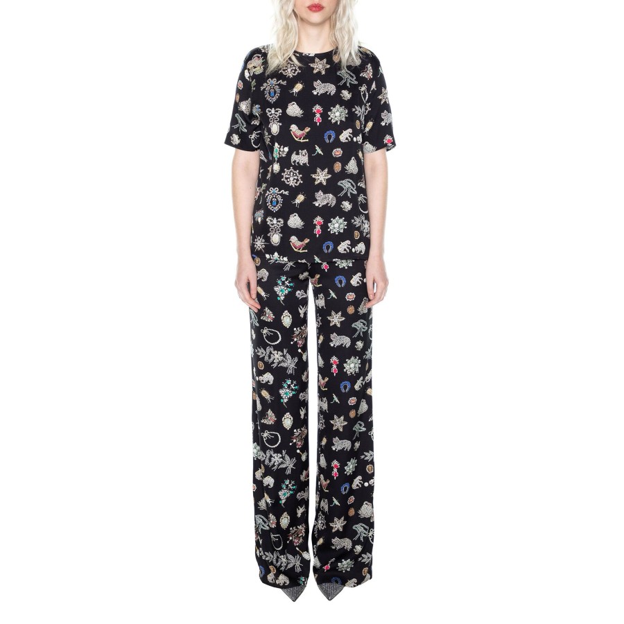 Clothing Libertine | Black Diamond Pins New Wide Leg Pant Black Multi